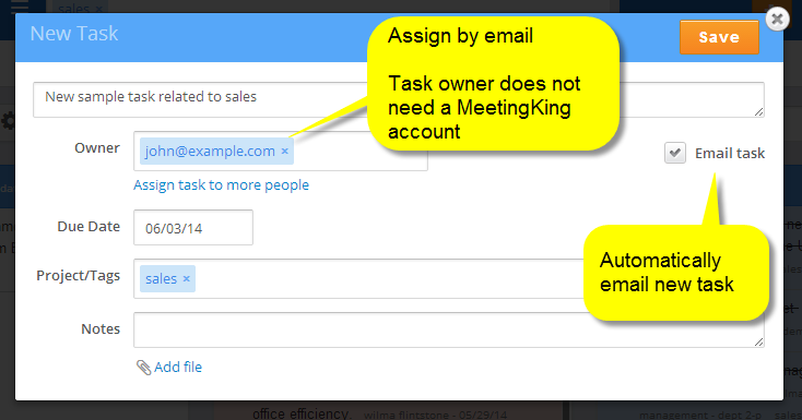Managing tasks - MeetingKing - 2