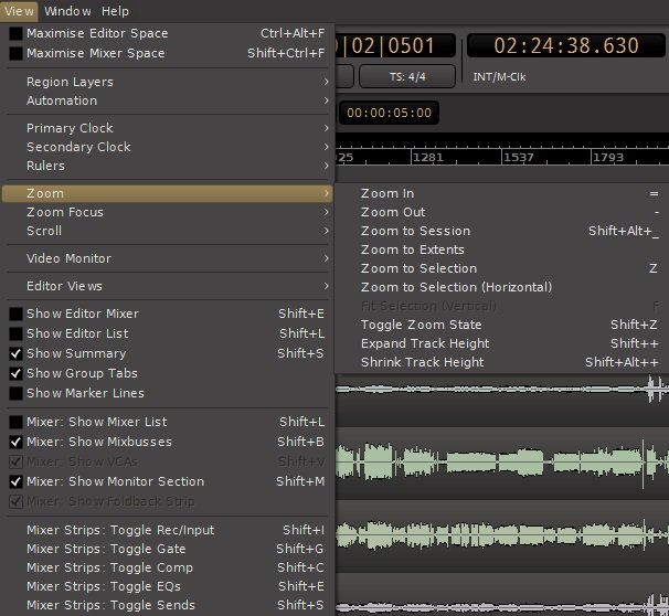 View Menu - Mixbus - 10