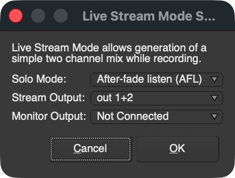 Output Modes - LiveTrax - 3