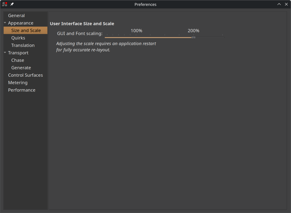 Scale User Interface Control Panel Size and Scale - LiveTrax - 3
