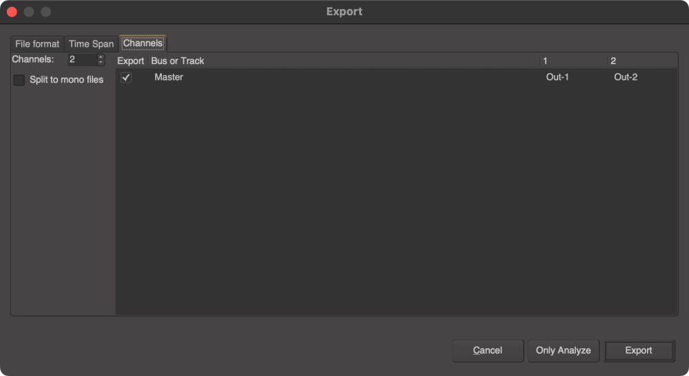Exporting Files - Mixbus - 11