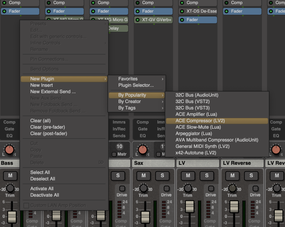 Sidechain Compression - Mixbus - 11