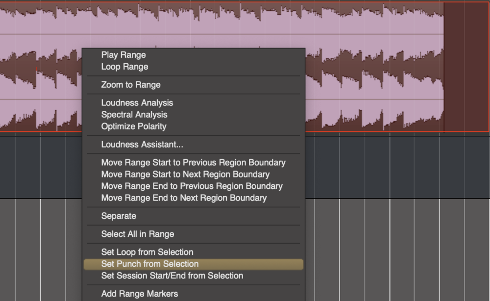 Punch Recording Mixbus 10