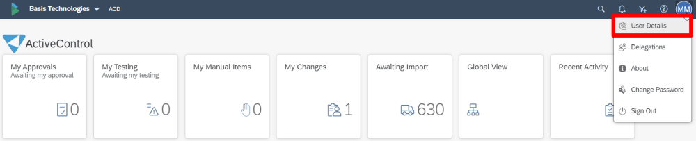 Figure AC1394-1: User Profile