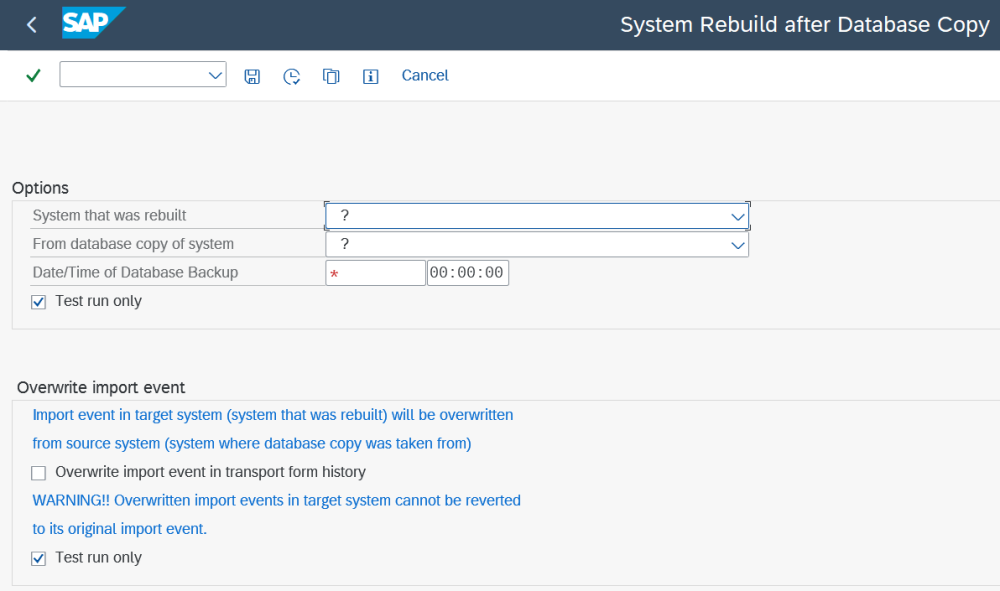 Figure AC1677-1b: Report Selection Screen