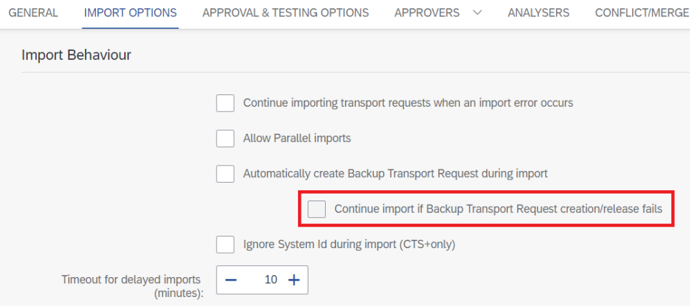 Figure AC2088-1: Continue Import Option