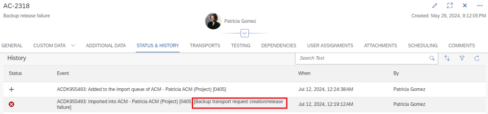 Figure AC2088-3b: Business Task Event