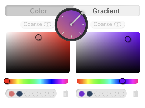 Layout inspector color picker set angle Layout inspector color picker set angle