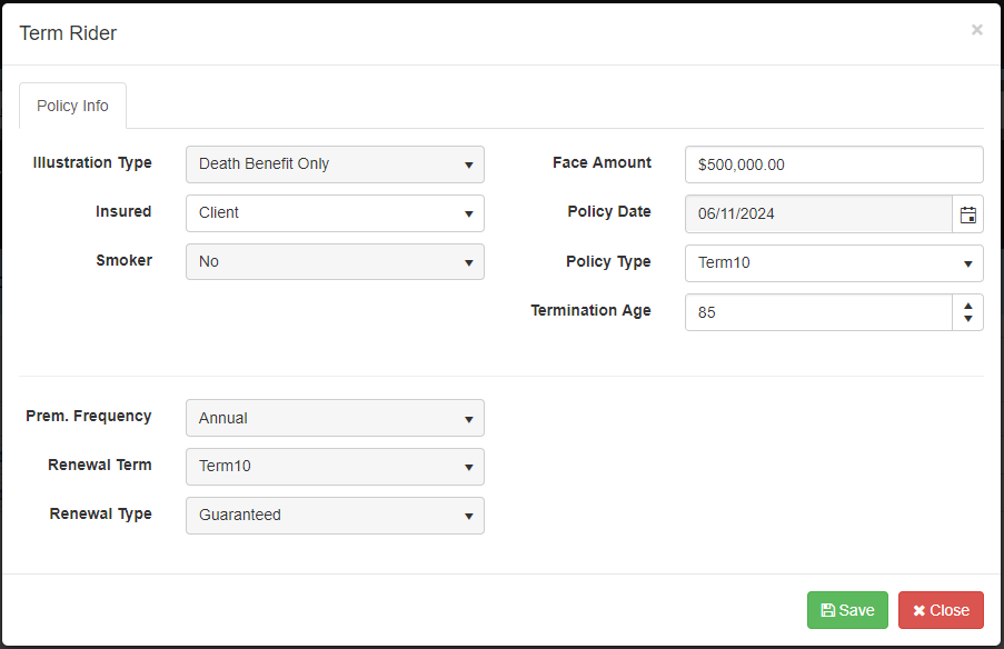 Permanent Insurance Riders RazorPlan User Guide 1