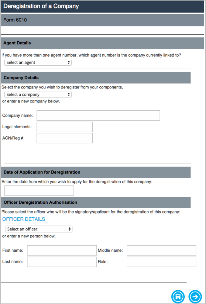 asic company deregistration