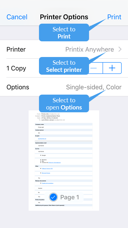 printers for ipad iphone