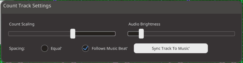 Count Track Settings