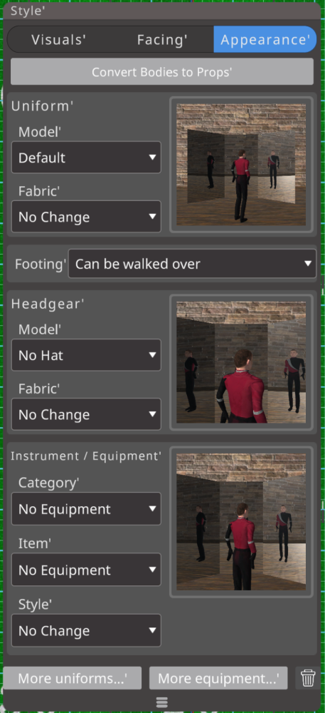 Performer Appearance