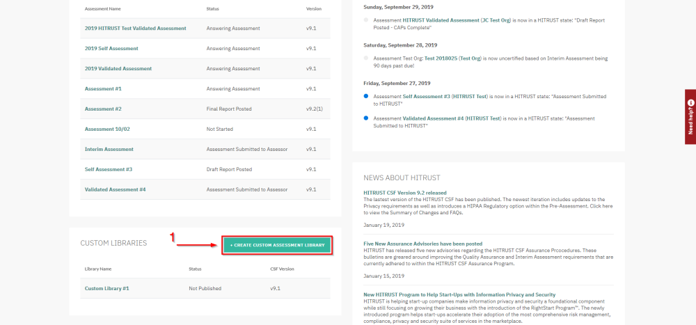 Create Custom Assessment Library