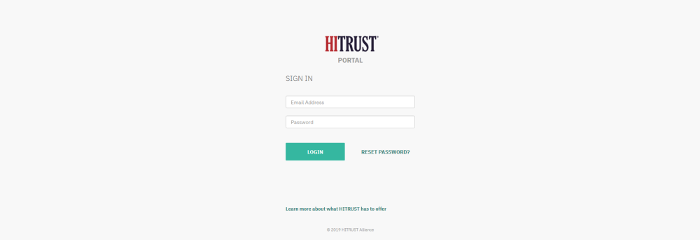 Login to HITRUST Portal