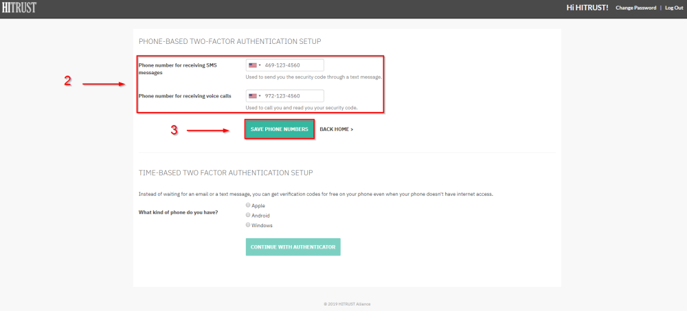 Phone-Based Two Factor Authentication Setup