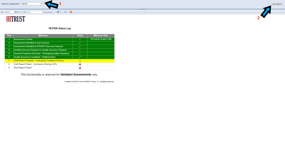 QA Progress Report
