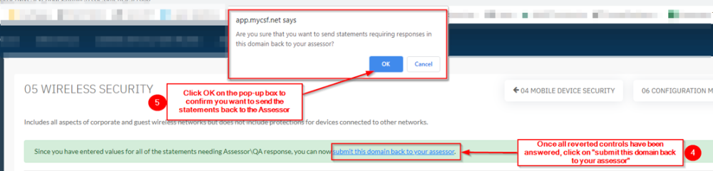 Submitting back to External Assessor