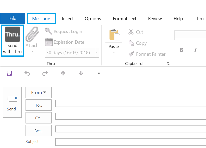 Sending Files and Folders – Thru Add-In for Outlook - User Guide - Open