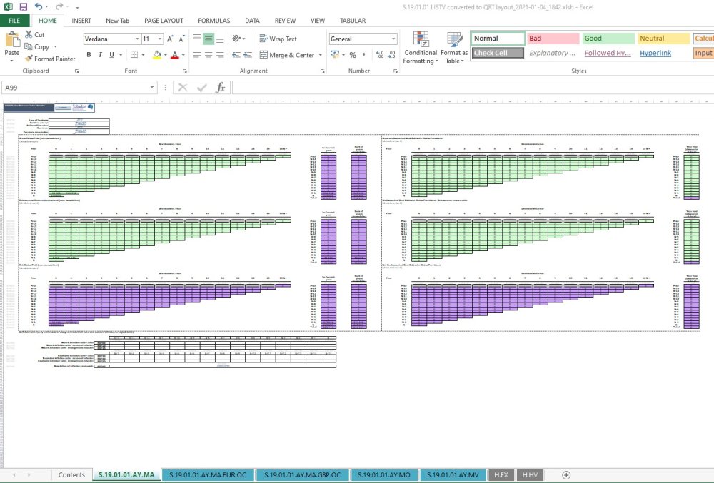 Convert S.19.01.01.LISTV to QRT layout - User Guide - Current Version