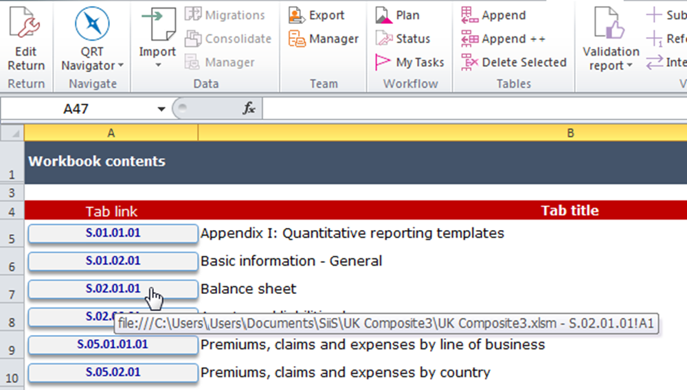 Contents Tab - User Guide - Current Version