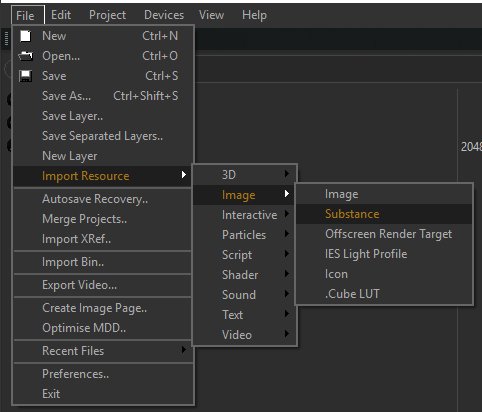 Import and Using a Substance Designer materials - Notch Reference