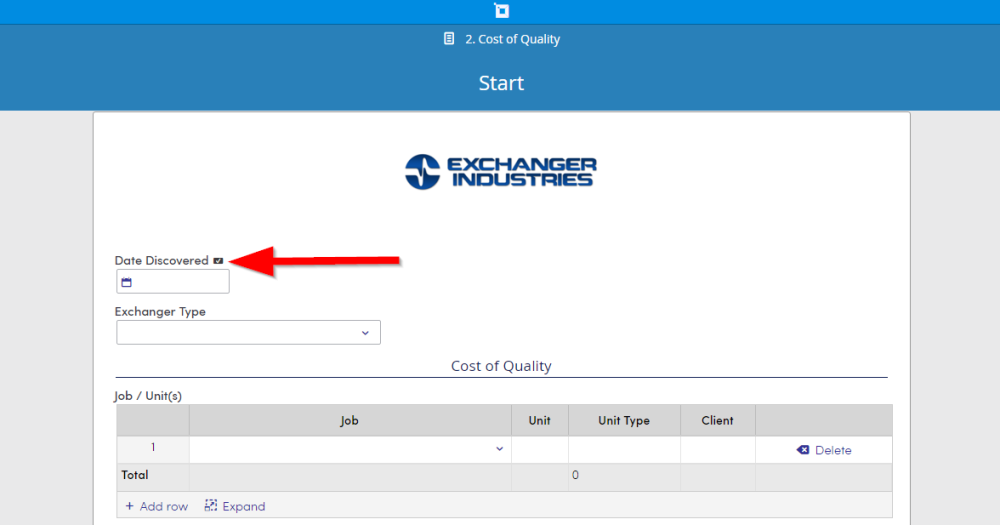 Required Fields Exchanger Industries 1