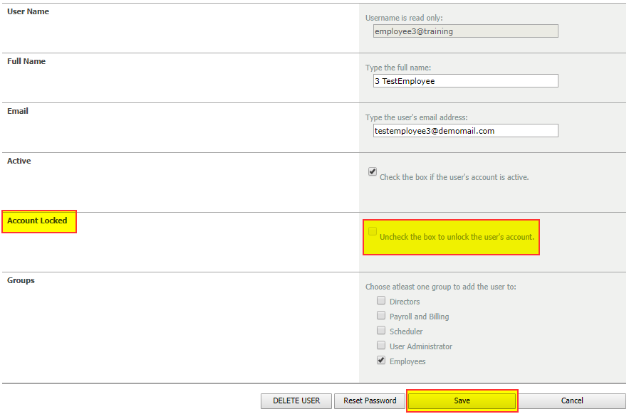 Unlocking Accounts - Accupoint Manual - 1