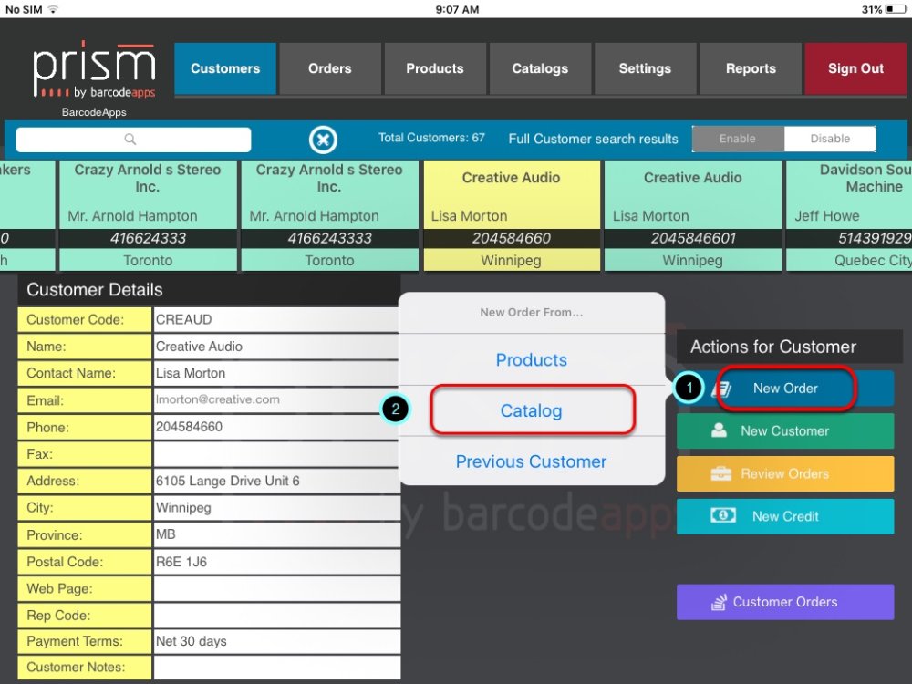 V. Adding An Item From Catalogs - BarcodeApps Manual - 1