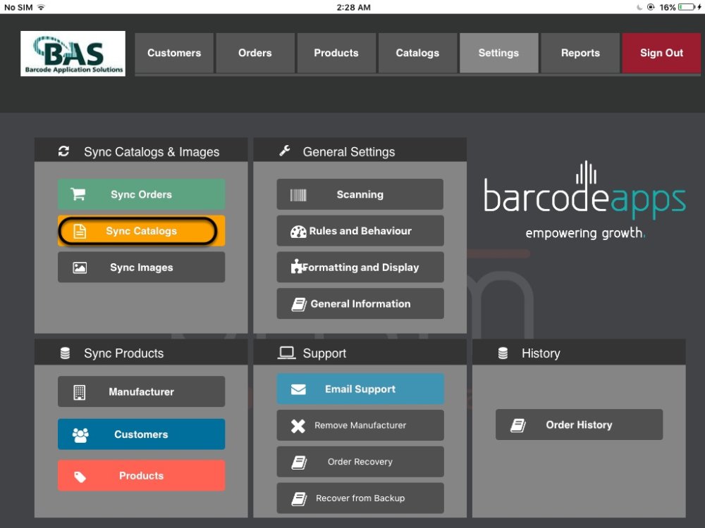 B. Sync Catalogs - BarcodeApps Manual - 1