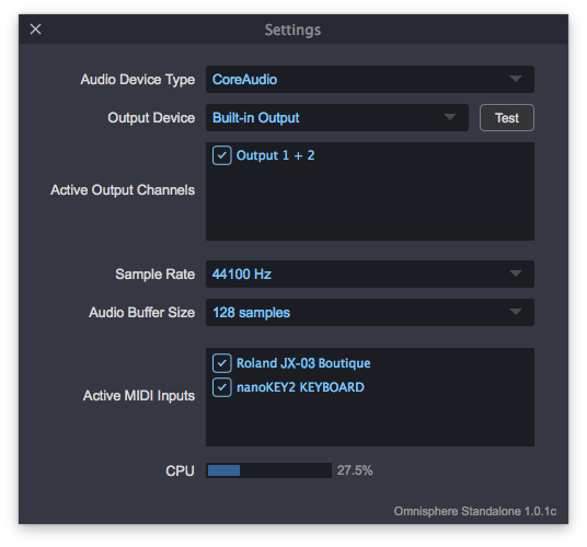 Setting up the JX-03 - Omnisphere HW - 2.8 Setting up the JX-03 - Omnisphere HW - 2.8