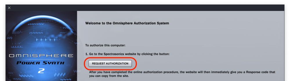 Authorization - Omnisphere 2 - 2.8