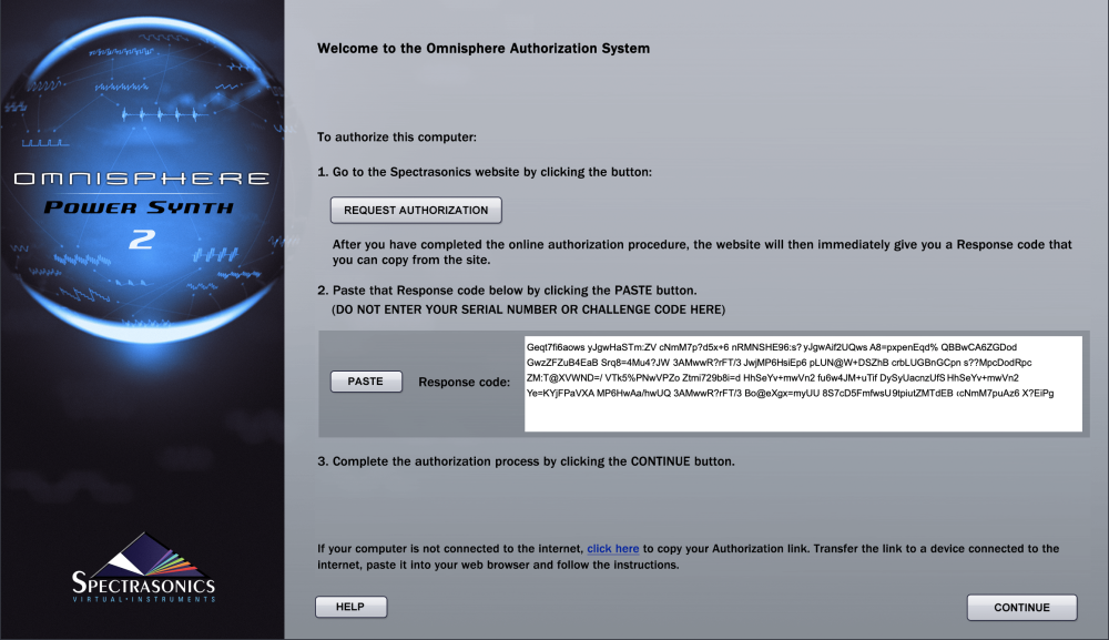 omnisphere response code generator windows