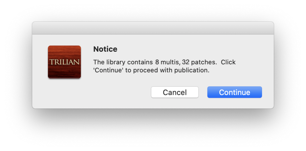 Publishing a Library - Trilian - 1.6