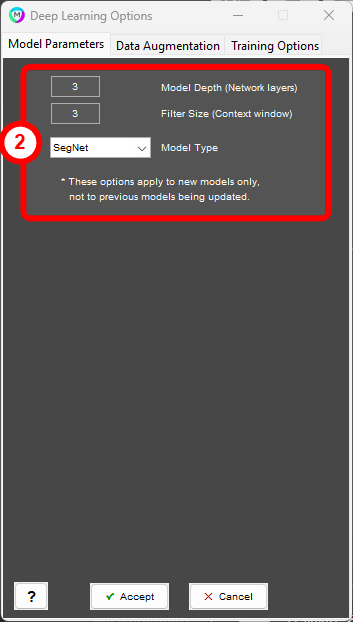 Model Parameters (SegNet/U-Net)