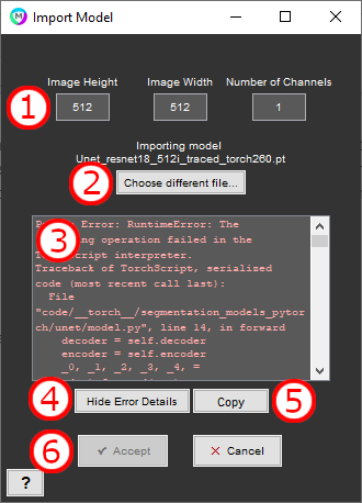 Error, details shown