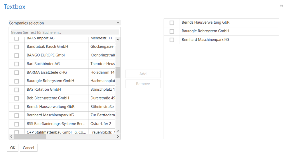 Gruppe Relationsauswahl - Gedys CXM: Technisches Handbuch - 201903