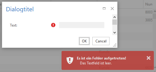 Dialog Validation