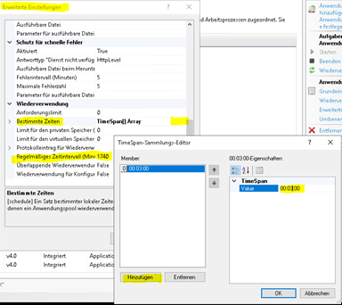 Einstellungen im IIS-Anwendungspool und der Site - Gedys CXM ...