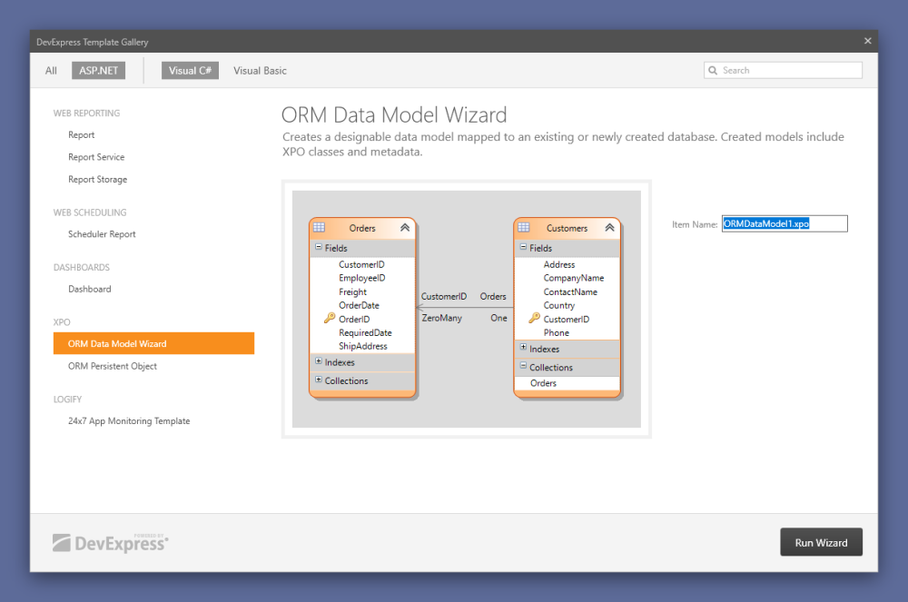 Orm Data Model Wizard Orm Data Model Wizard