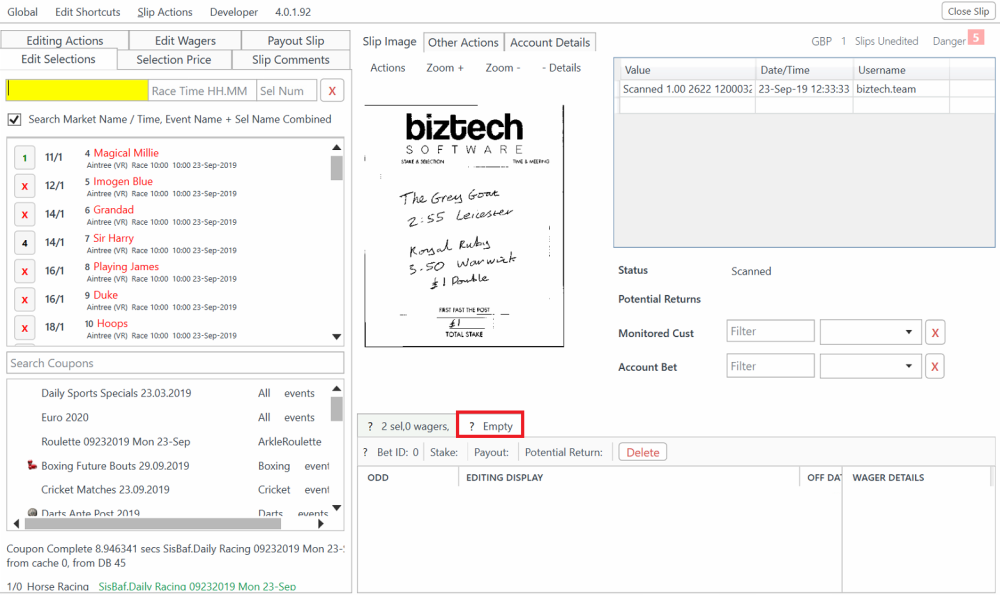 How To: Copy Selections From One Bet To Another - Arkle Epos User Guide - 1