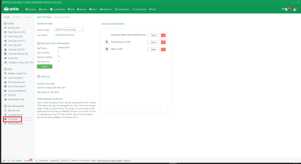 How to Use Fieldbook Arkle epos user guide 1