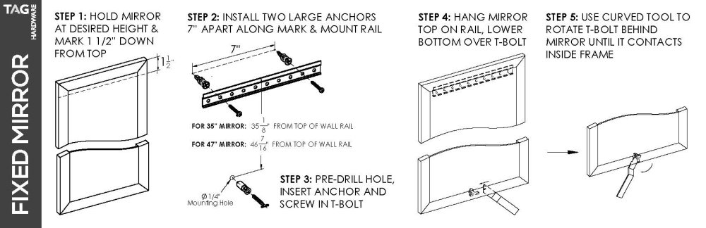 Sliding Fixed Mirror Install Whip S Installation Manual 1 - Wall To Mirror Installation Sliding Fixed Mirror Install Whip S Installation Manual 1 - Wall To Mirror Installation
