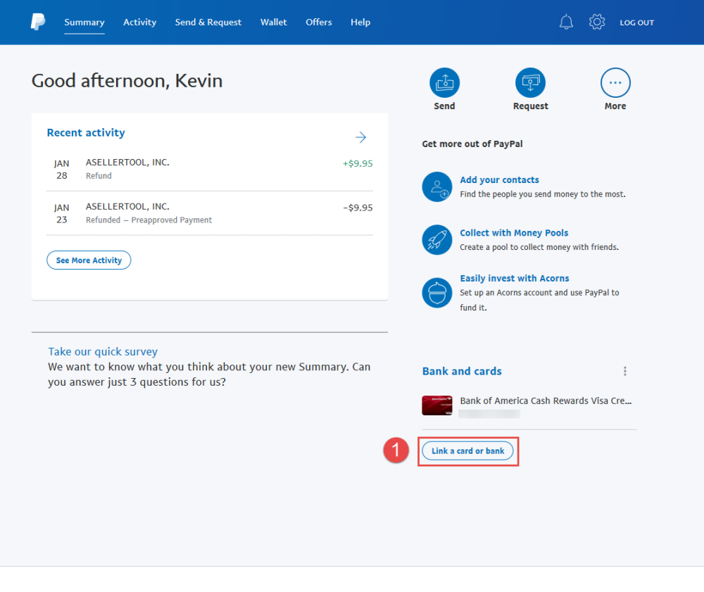 add a new credit card to paypal  asellertool scoutly and