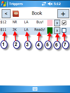 Figure 13 Existing Advanced Triggers Screen for PDA