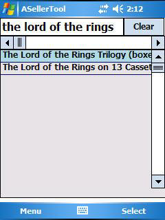 Figure 18 Title Search Screen PDA