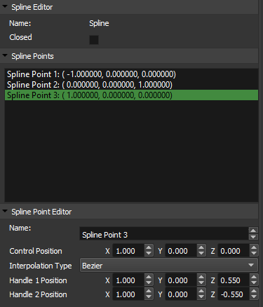 Spline Code Spline Properties - SHAPE - 4.7.3