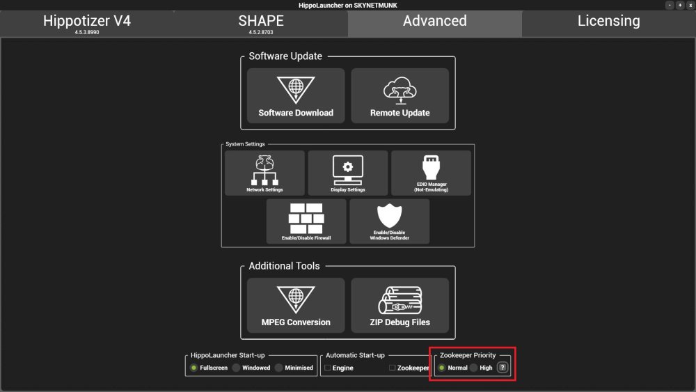 Zookeeper Priority Hippotizer V4 4.7.3