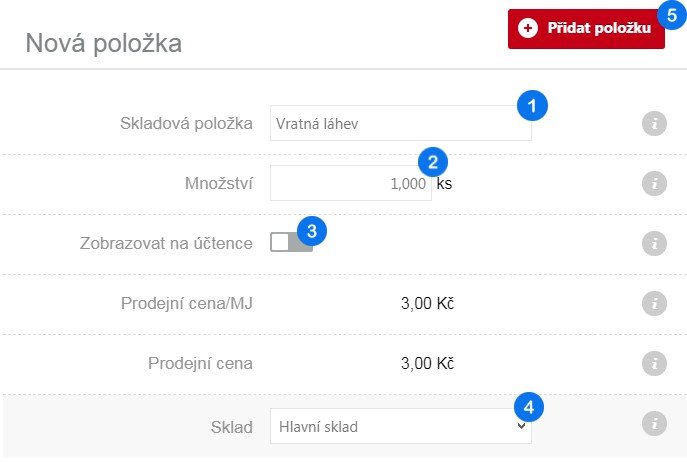 Rozpis - Nová položka