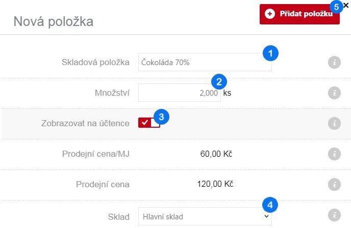 Rozpis - Nová položka